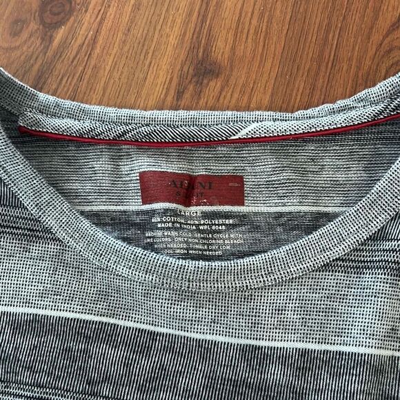 2 men's large T-shirts Goodfellow Alfani gray striped peach size large - Picture 3 of 5